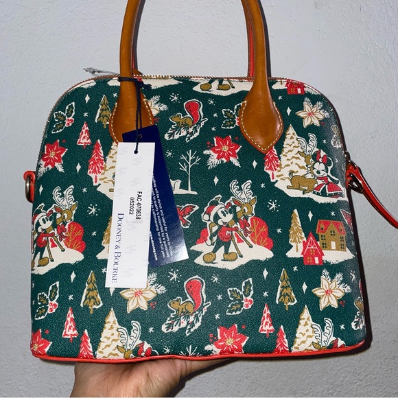 Dooney & Bourke Mickey Minnie Holiday Christmas Satchel & Wallet Bundle Set NWT - Picture 6 of 12